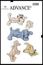 Advance #6588 Fabric Sewing Pattern Sleeping Puppy Dog Stuffed Animal Toy Cute for sale  Shipping to South Africa