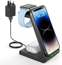Wireless Charger Stand, 3 in 1 Wireless Charging Station for iPhone 15/14/13/12. for sale  Shipping to South Africa