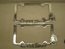 used Felix license plate frames Chevrolet license plate frames Chevy frames pair, used for sale  Shipping to Canada