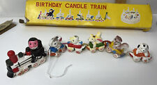 Vela de cumpleaños tren pastel decoración mono animal tren vintage Japón años 50 segunda mano  Embacar hacia Argentina