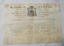 Antico documento 1886 usato  Italia