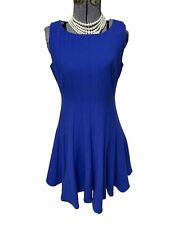 Calvin Klein Dress Size Petite 12P Business Dress Sleeveless flare Royal Blue, used for sale  Shipping to South Africa