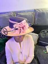 plum wedding hat for sale  LONDON