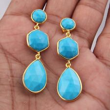 Triple gemstone earrings for sale  Shipping to Ireland