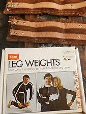 Sears Vintage Leg Weights, Chicago, 2 1/2 lb. Classic leather, used for sale  Shipping to South Africa