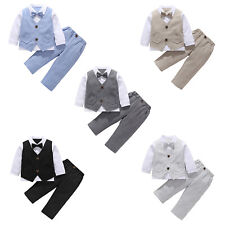 Conjunto de ropa de bebé niño camisa + pantalón + chaleco + sombrero pajarita corbata traje ropa, usado segunda mano  Embacar hacia Spain