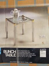 VTG POST MODERN JAMES DAVID CHROME GLASS BRASS END "Bunch" TABLES NOS SCARCE! for sale  Shipping to South Africa