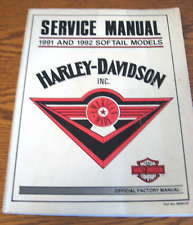 1991 1992 Harley-Davidson Service Shop Manual Catálogo Softail FX FL Fatboy Muito Bom Estado comprar usado  Enviando para Brazil