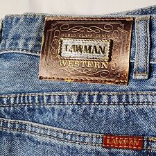 Jeans Lawman World Class denim Western ajuste superior azul tamanho 11 cintura alta 28x33 comprar usado  Enviando para Brazil