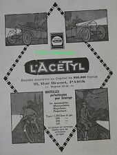 Publicite 1922 acetyl d'occasion  Cires-lès-Mello