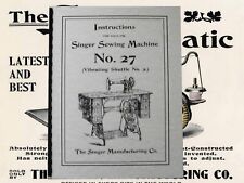 Máquina de costura Singer nº 27 manual de instruções "1897" (17 páginas) comprar usado  Enviando para Brazil