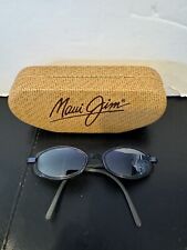 Maui Jim MJ-124-13 Sun Glasses Black & Blue Oval Sport W/ Hard Case for sale  Shipping to South Africa