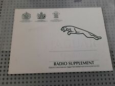 Jaguar radio supplement for sale  NORTHAMPTON