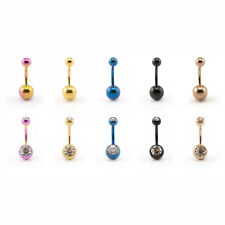 Belly Bar Double Gem Naval Ring Belly Button Anodized Surgical Steel segunda mano  Embacar hacia Argentina