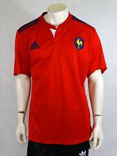 Usado, Camiseta deportiva francesa de la Unión de Rugby Francia Adidas XL edición roja segunda mano  Embacar hacia Argentina