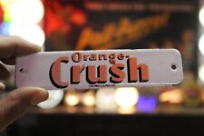 RARE 1950s ORANGE CRUSH PORCELAIN METAL CRATE TAG SIGN SODA POP BOTTLE RETURNS for sale  Shipping to South Africa