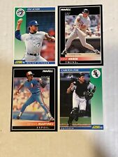 1992 Score/Pinnacle (4) Card Uncut Promo Sheet Carlton Fisk/Hrbek/D. Martinez for sale  Shipping to South Africa