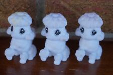 Usado, FIGURA Lote Flocado Conjunto Branco POODLE Filhote Cachorro Boneca Pet Pequeno 2.5" Brinquedo Pata para Cima comprar usado  Enviando para Brazil