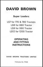 Tractor Operator Manual Fits Case David Brown Super Loader 770 780 880 990 1200, used for sale  New York