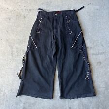Tripp NYC Size 2XL Convertible Purple Black Goth Raver Baggy Chained Cargo Pants for sale  Shipping to South Africa