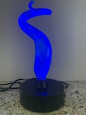 Usado, LumiSource esculpido azul redemoinho sensível ao toque plasma arte lâmpada de vidro 12""  comprar usado  Enviando para Brazil