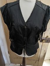 leather biker vest for sale  COLCHESTER