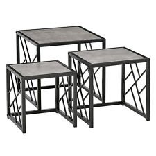 HOMCOM Set of 3 Nesting Coffee Tables Square End Tables, Refurbished for sale  Shipping to South Africa