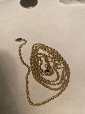 14kt Solid Yellow Gold Spiral Rope Chain 26” 9.5 Grams Tested Nice Long for sale  Islamorada