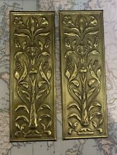 Placas de dedo de porta de latão maciço recuperado latão antigo acabamento grande oblongo , usado comprar usado  Enviando para Brazil