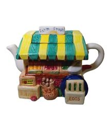 Used, Lotus TEAPOT Farm Market  Stall Cottage Core Shabby Chic Farmhouse Vintage Gift for sale  Shipping to South Africa