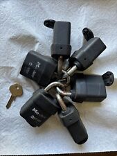 Master Lock Lot Of 6 Used Padlocks 2-1/4" Body Width Keyed Alike 6121KA 1 Key for sale  Shipping to South Africa