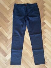 Musto Navy Blue Chino Casual Straight Leg Trousers Size 34W Long for sale  WIMBORNE