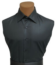 Men's Black Bello Uomo Tuxedo Dress Shirt Whisper Stripe Microfiber Laydown for sale  Shipping to South Africa