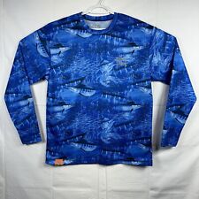 Camisa de pesca de manga larga Guy Harvey Performance para hombre talla L azul marino camuflaje segunda mano  Embacar hacia Argentina