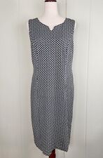 Vestido de vaina Talbots para mujer talla 10 negro blanco panal sin mangas rendija trasera segunda mano  Embacar hacia Argentina