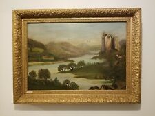 19th century oil painting - Antique landscape with Castle - 1800s - Victorian   for sale  Canada