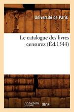 Catalogue livres censurez d'occasion  Expédié en Belgium