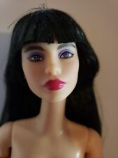 NUDE BARBIE TALL Made To Move Articulated Doll  RAVEN HAIR WITH BANGS, used for sale  Shipping to South Africa