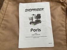 shoprider mobility scooter manual for sale  BARNSTAPLE