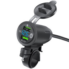 Guidão de motocicleta QC3.0 carga rápida carregador USB duplo adaptador GPS para celular, usado comprar usado  Enviando para Brazil