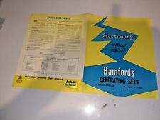 Bamfords generating sets for sale  THORNTON-CLEVELEYS