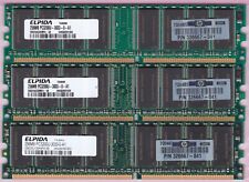 768MB 3x256MB DDR-400 PC3200 ELPIDA EBD25UC8AMFA-5B HP 326667-041 Ram Kit DDR1 for sale  Shipping to South Africa