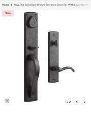 Conjunto de porta de entrada Ellis bronze escuro sólido com alavanca, mão esquerda comprar usado  Enviando para Brazil