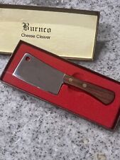 VINTAGE BURNCO CHEESE CLEAVER CUT IT WITH SNOW KING WOOD HANDLE NIB for sale  Shipping to South Africa