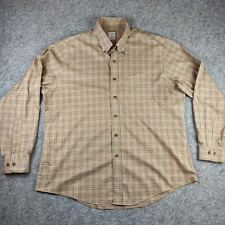 Używany, Brooks Brothers Koszula Męska Kremowa Brązowa Krata Slim Fit Non Iron Stretch Rozmiar XL na sprzedaż  PL