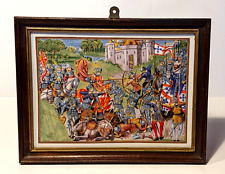 Placa de porcelana Vista Alegre emoldurada - A Batalha de Aijubarrota 1385 comprar usado  Enviando para Brazil