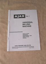 Ajax universal milling for sale  MANSFIELD