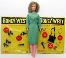 1966 GILBERT 11.5" HONEY WEST PRIVATE EYE DOLL FIGURE W/ 2 SEALED ACCESSORY SETS for sale  Shipping to South Africa