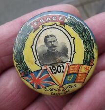 A BOER WAR 1902 PEACE CELLULIOD TIN BADGE., used for sale  Shipping to South Africa