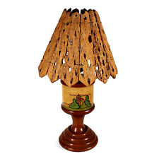 Turned wood lamp for sale  USA